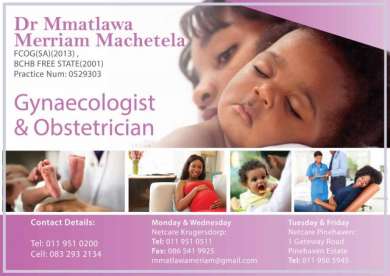 Dr Machetela Mmatlawa Merriam - Gynaecologist in Krugersdorp: Westrand ...